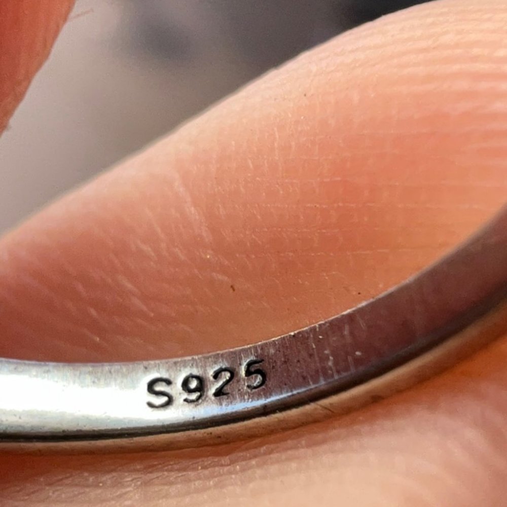 Solid Sterling opal leaf ring - Picture 9 of 9